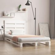 vidaXL Sängram utan madrass vit 100x200 cm massiv furu