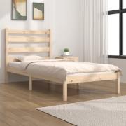 vidaXL Sängram massiv furu 90x190 cm