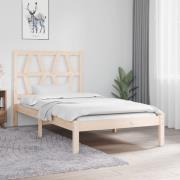 vidaXL Sängram massiv furu 100x200 cm