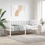 vidaXL Dagbädd utan madrass vit 100x200 cm massiv furu