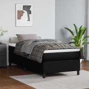 vidaXL Boxspring-sängram svart 100x200 cm konstläder