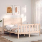vidaXL Sängram utan madrass 120x200 cm massiv furu