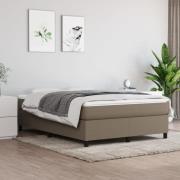 vidaXL Sängram utan madrass taupe 140x200 cm tyg