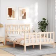 vidaXL Sängram utan madrass 120x200 cm massiv furu