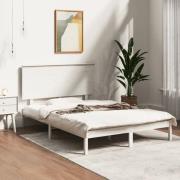 vidaXL Sängram utan madrass vit 120x200 cm massiv furu