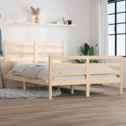 vidaXL Sängram massiv furu 160x200 cm