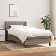 vidaXL Ramsäng med madrass taupe 80x200 cm tyg