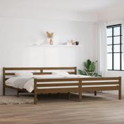 vidaXL Sängram honungsbrun massivt trä 200x200 cm