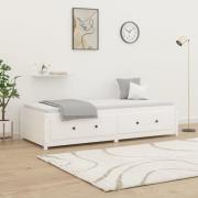 vidaXL Dagbädd utan madrass vit 90x200 cm massiv furu