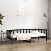 vidaXL Dagbädd svart 80x200 cm massiv furu