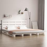 vidaXL Sängram utan madrass vit 160x200 cm massiv furu