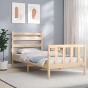 vidaXL Sängram utan madrass 100x200 cm massiv furu