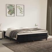 vidaXL Sängram utan madrass svart 160x200 cm sammet