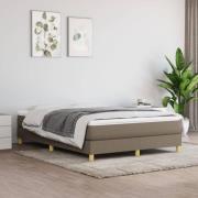vidaXL Sängram utan madrass taupe 140x200 cm tyg