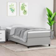 vidaXL Sängram utan madrass ljusgrå 100x200 cm tyg