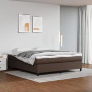vidaXL Sängram brun 160x200 cm konstläder