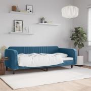 vidaXL Dagbädd blå 90x200 cm sammet