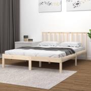 vidaXL Sängram massiv furu 200x200 cm