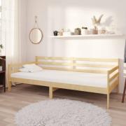 vidaXL Dagbädd med madrass 90x200 cm massiv furu