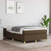 vidaXL Sängram utan madrass mörkbrun 120x200 cm tyg
