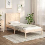 vidaXL Sängram utan madrass 100x200 cm massiv furu