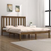 vidaXL Sängram honungsbrun massiv furu 200x200 cm