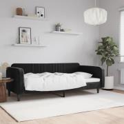 vidaXL Dagbädd svart 100x200 cm sammet