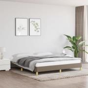 vidaXL Sängram utan madrass taupe 180x200 cm tyg