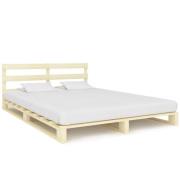 vidaXL Pallsäng utan madrass 140x200 cm massiv furu