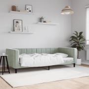 vidaXL Dagbädd ljusgrå 90x200 cm sammet