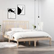 vidaXL Sängram massiv furu 120x200 cm