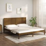 vidaXL Sängram honungsbrun massiv furu 200x200 cm