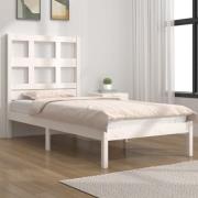 vidaXL Sängram utan madrass vit 75x190 cm massiv furu