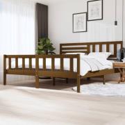 vidaXL Sängram honungsbrun massivt trä 200x200 cm