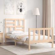 vidaXL Sängram utan madrass 100x200 cm massiv furu