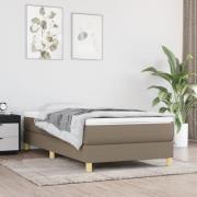 vidaXL Sängram utan madrass Taupe 80x200cm tyg