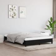 vidaXL Sängram utan madrass svart 140x190 cm tyg