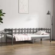 vidaXL Dagbädd grå 90x200 cm massiv furu
