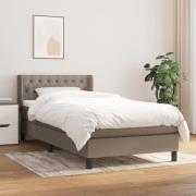 vidaXL Ramsäng med madrass taupe 100x200 cm tyg