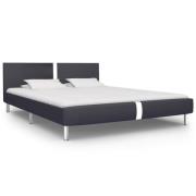 vidaXL Sängram utan madrass svart konstläder 120x200 cm