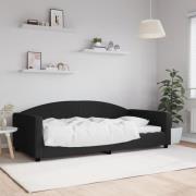 vidaXL Dagbädd svart 100x200 cm tyg