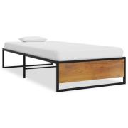 vidaXL Sängram svart metall 100x200 cm