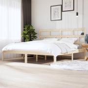 vidaXL Sängram massiv furu 200x200 cm