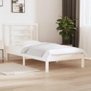 vidaXL Sängram utan madrass vit 90x190 cm massiv furu
