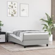 vidaXL Sängram utan madrass ljusgrå 90x190 cm tyg