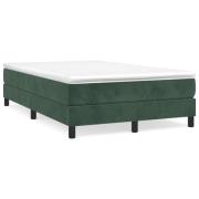 vidaXL Ramsäng med madrass mörkgrön 120x190 cm sammet