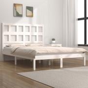 vidaXL Sängram utan madrass vit 140x190 cm massiv furu