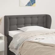 vidaXL Sänggavel med kanter grå 103x23x78/88 cm konstläder
