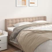 vidaXL Sänggavel med kanter cappuccino 163x16x78/88 cm konstläder