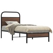 vidaXL Sängram utan madrass brun ek 80x200 cm konstruerad trä